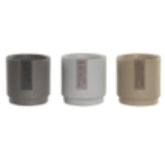 Candle Stoneware Wax 9X9X9 3 Mod.